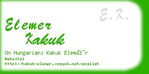 elemer kakuk business card